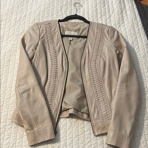 White Leather Hinge Jacket Size XS
